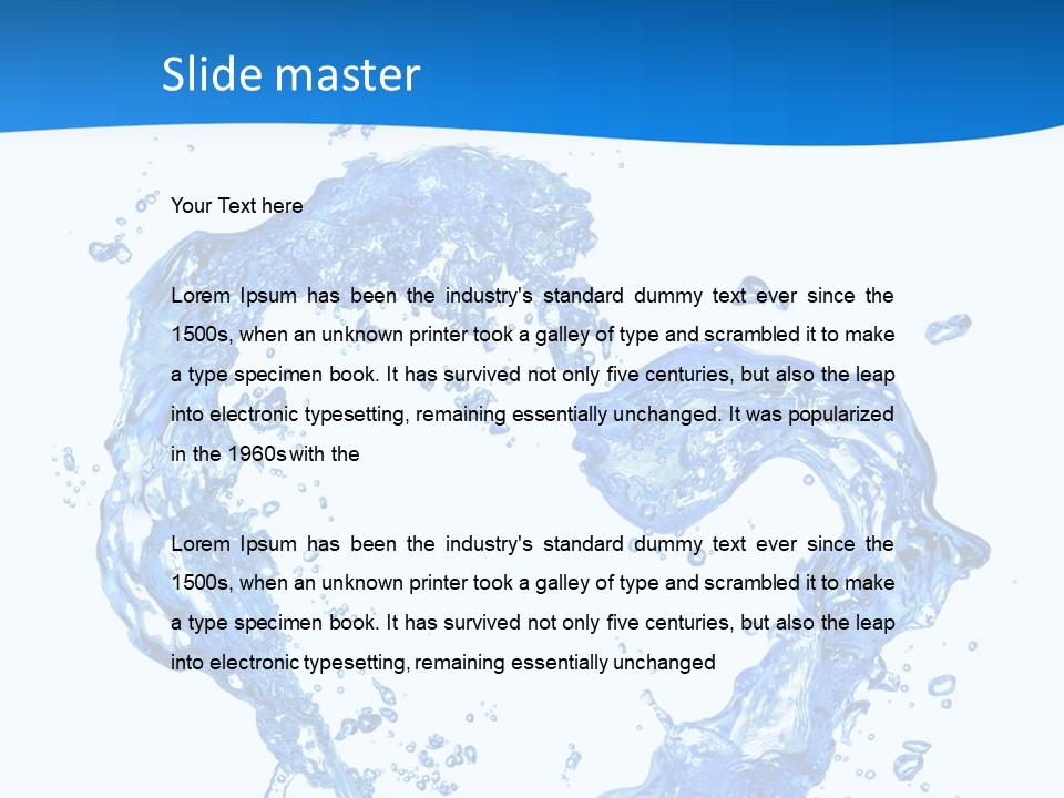 Fresh Pouring Card PowerPoint Template