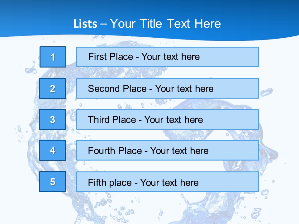Fresh Pouring Card PowerPoint Template