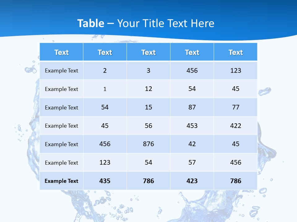 Fresh Pouring Card PowerPoint Template