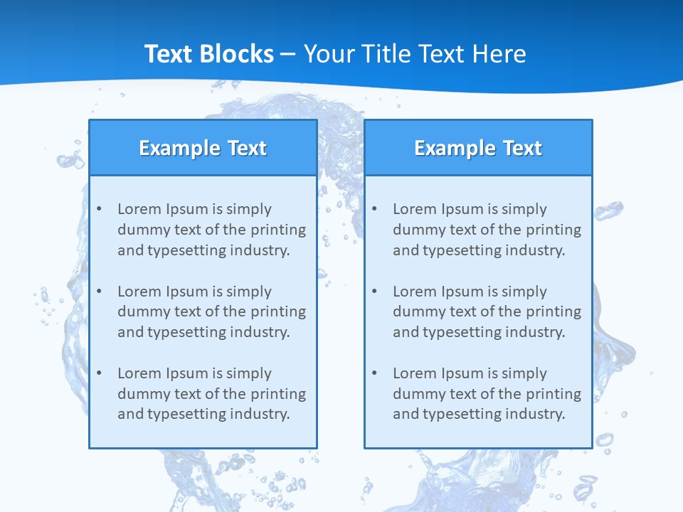Fresh Pouring Card PowerPoint Template