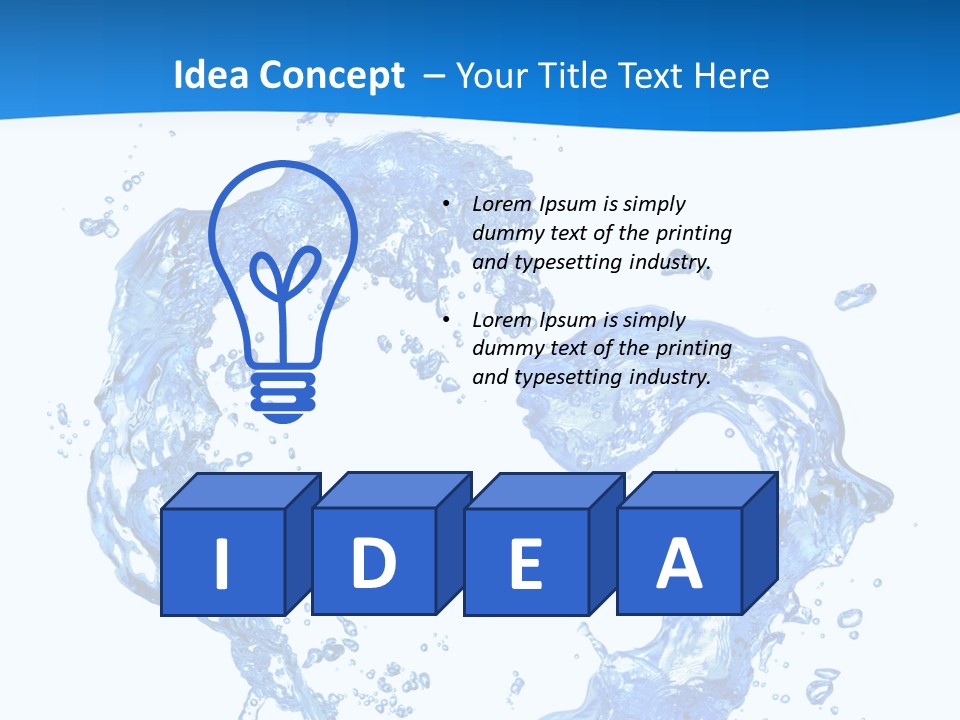 Fresh Pouring Card PowerPoint Template