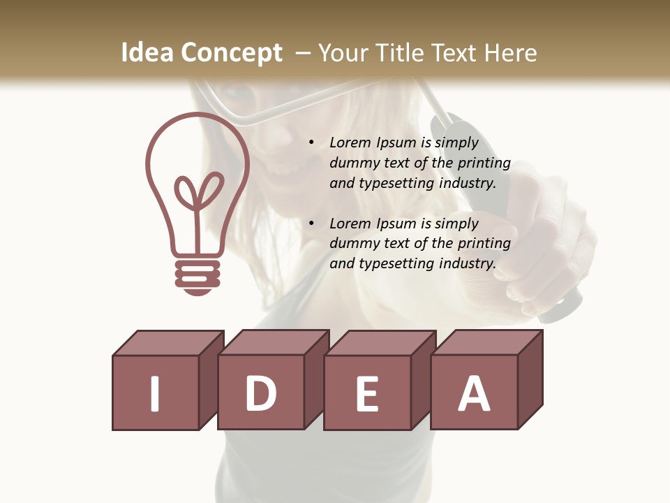 Young Decor White PowerPoint Template