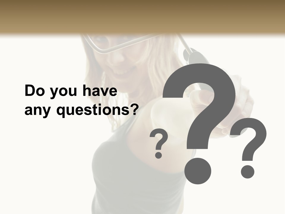 Young Decor White PowerPoint Template