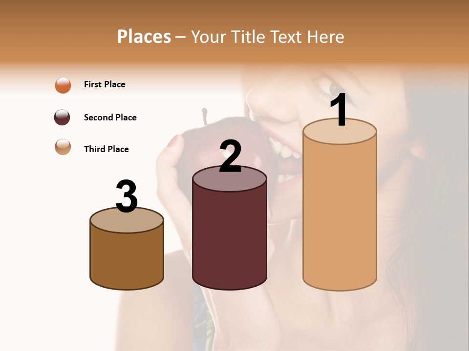 Holding Tanned Caucasian PowerPoint Template