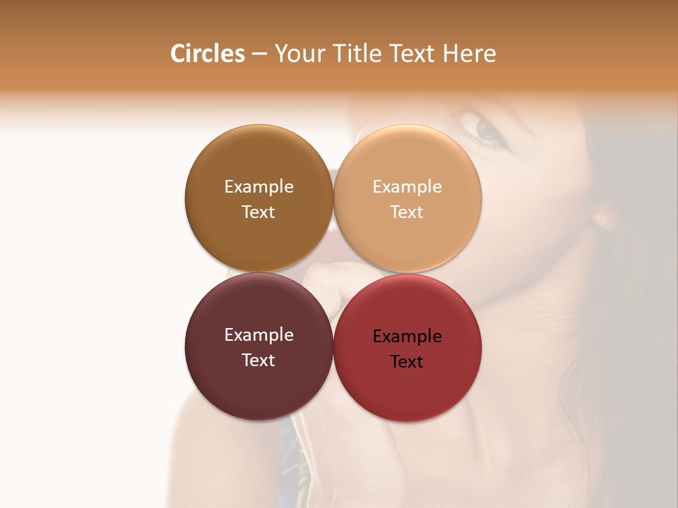 Holding Tanned Caucasian PowerPoint Template