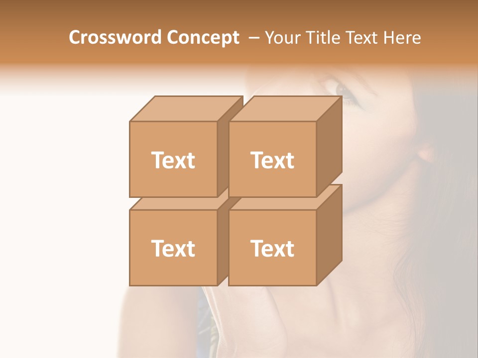 Holding Tanned Caucasian PowerPoint Template