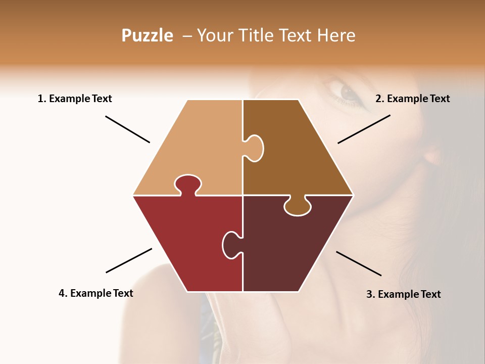 Holding Tanned Caucasian PowerPoint Template