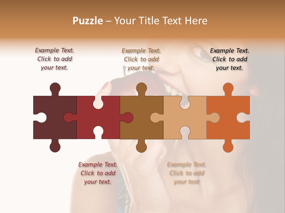 Holding Tanned Caucasian PowerPoint Template