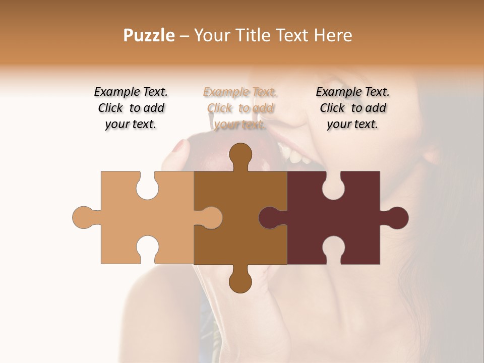 Holding Tanned Caucasian PowerPoint Template