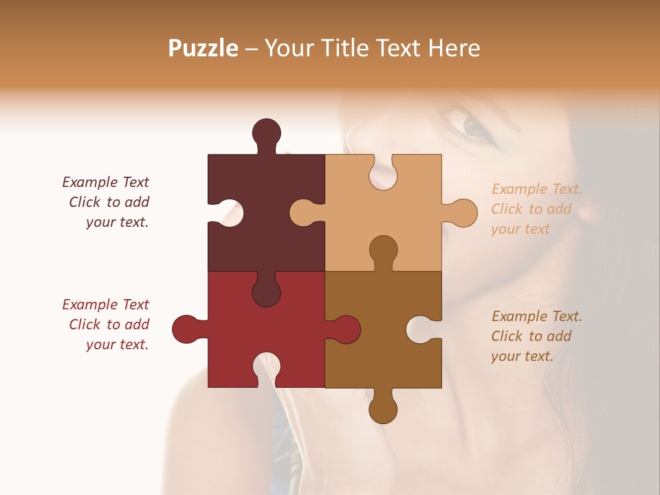 Holding Tanned Caucasian PowerPoint Template