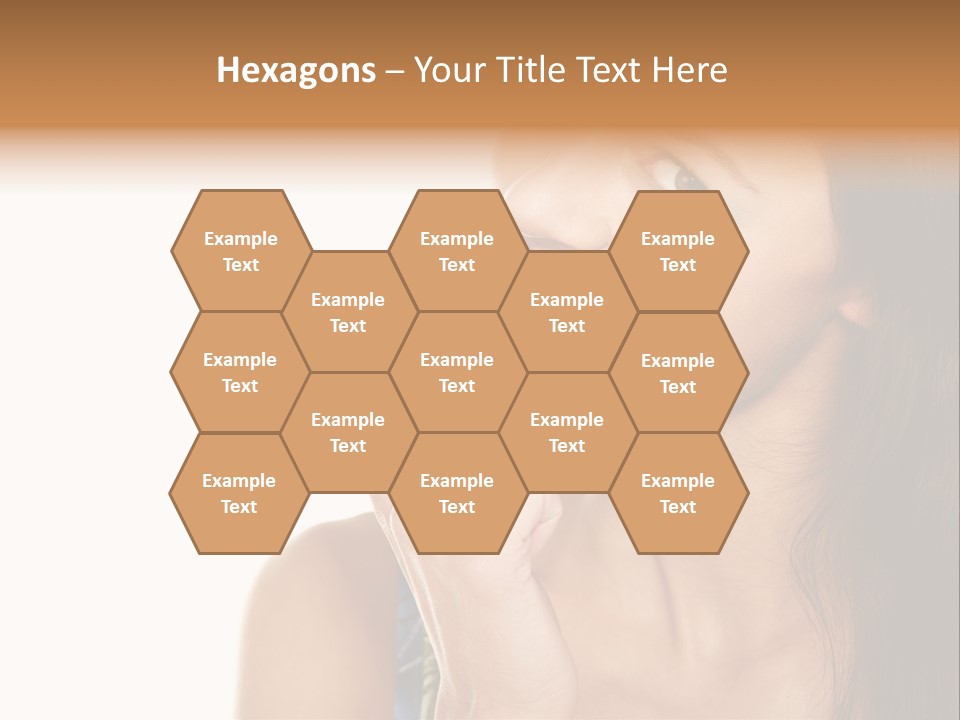 Holding Tanned Caucasian PowerPoint Template