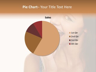 Holding Tanned Caucasian PowerPoint Template