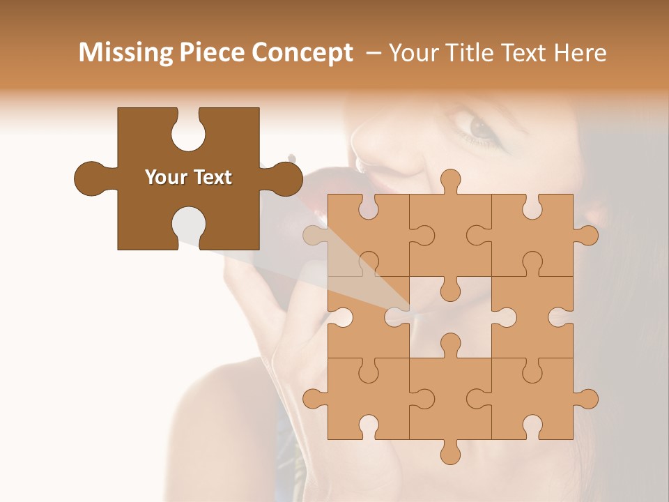 Holding Tanned Caucasian PowerPoint Template