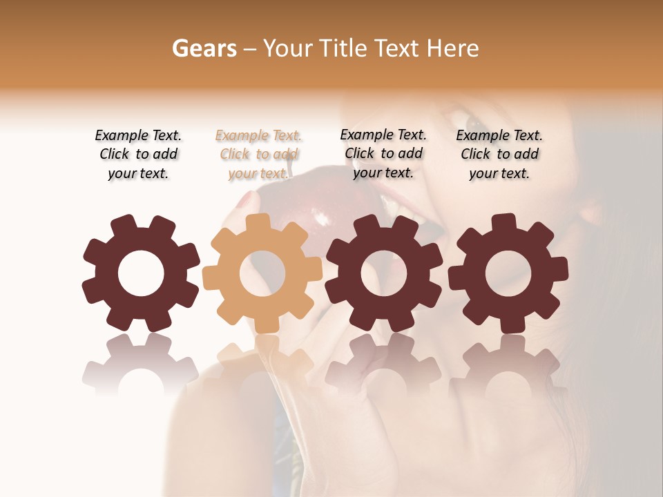 Holding Tanned Caucasian PowerPoint Template