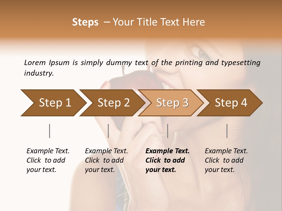 Holding Tanned Caucasian PowerPoint Template