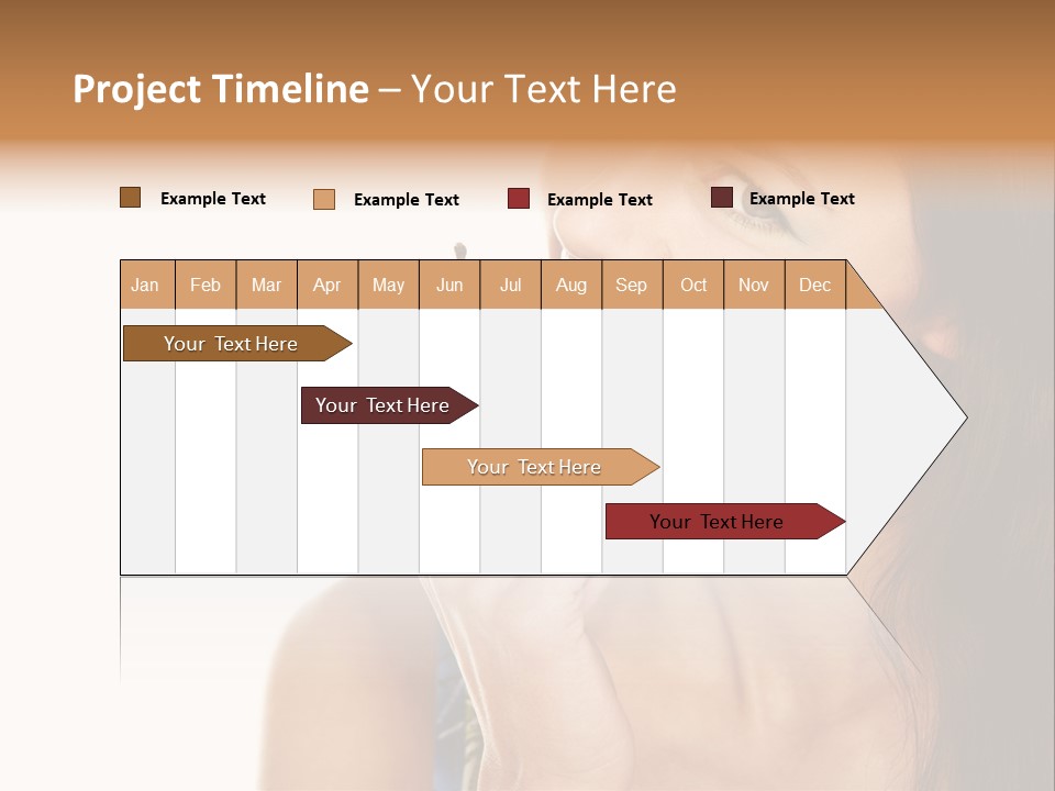 Holding Tanned Caucasian PowerPoint Template
