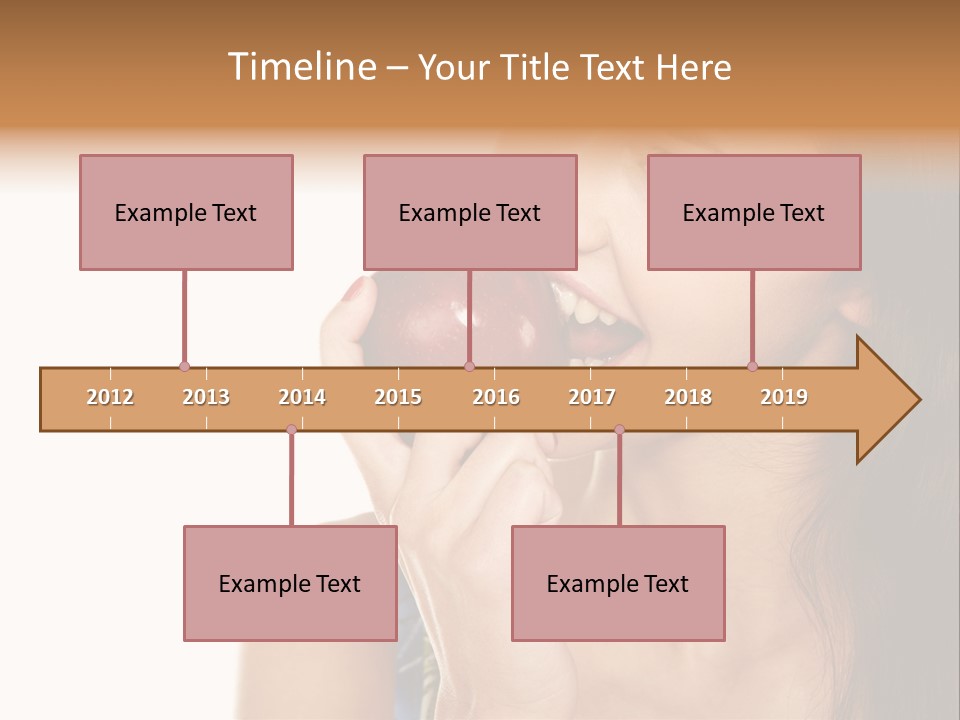 Holding Tanned Caucasian PowerPoint Template