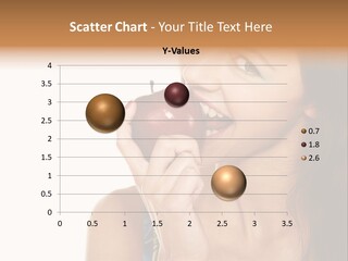 Holding Tanned Caucasian PowerPoint Template