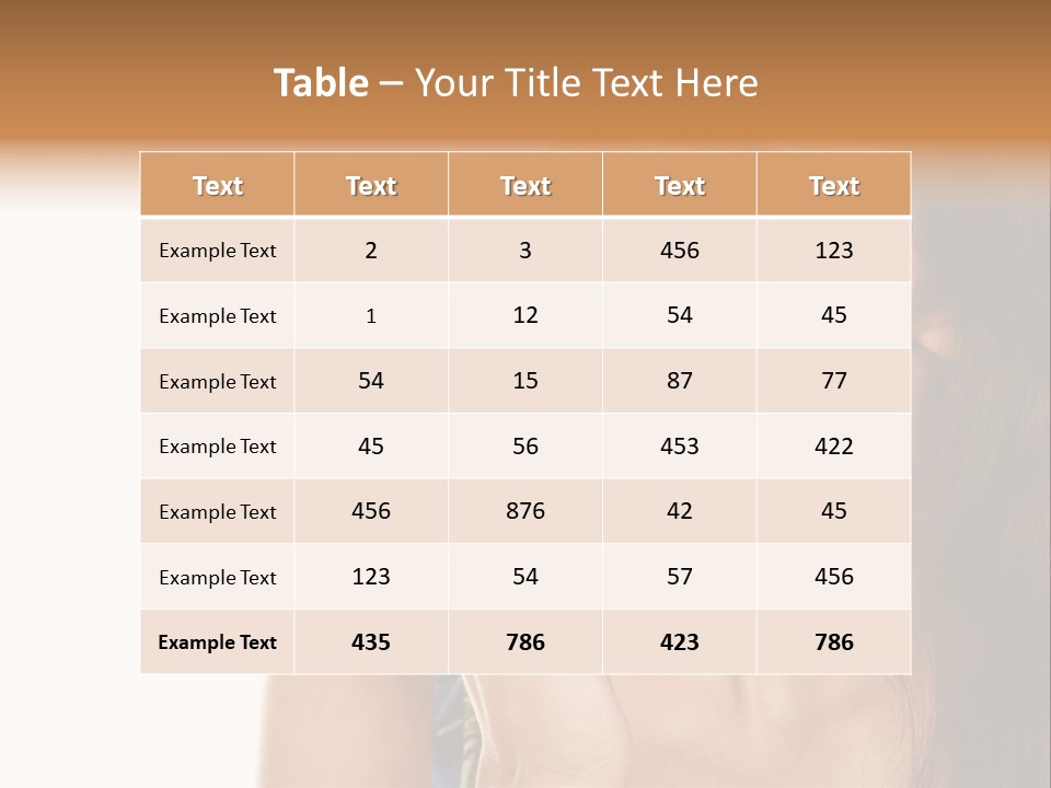 Holding Tanned Caucasian PowerPoint Template