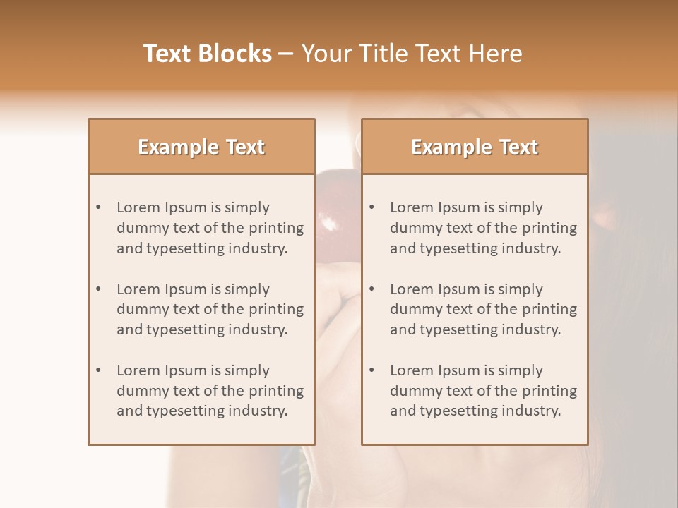 Holding Tanned Caucasian PowerPoint Template
