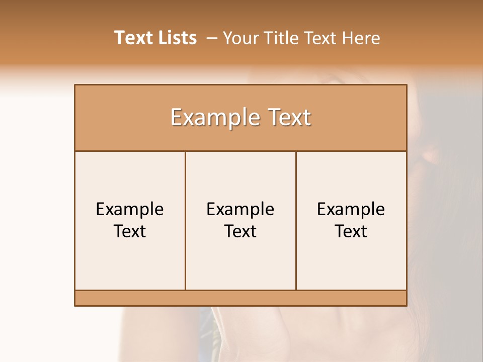 Holding Tanned Caucasian PowerPoint Template