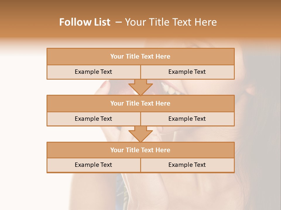 Holding Tanned Caucasian PowerPoint Template