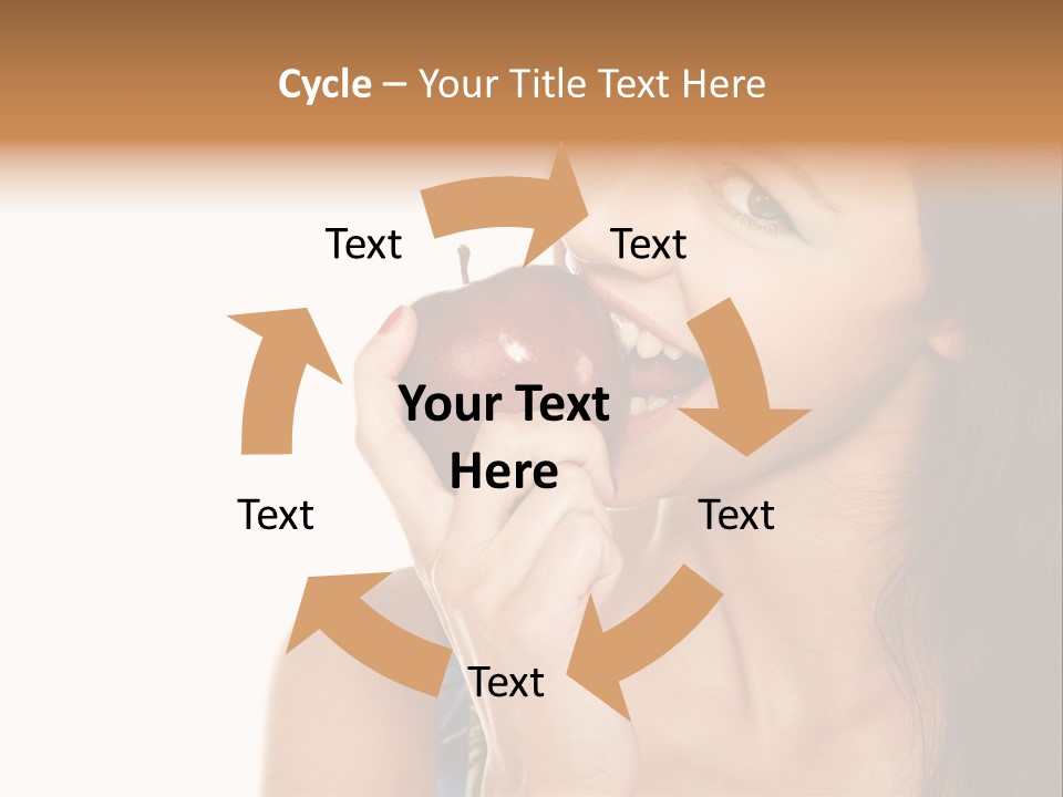 Holding Tanned Caucasian PowerPoint Template