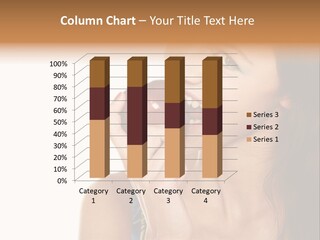 Holding Tanned Caucasian PowerPoint Template