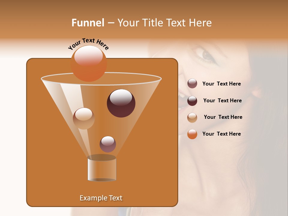 Holding Tanned Caucasian PowerPoint Template