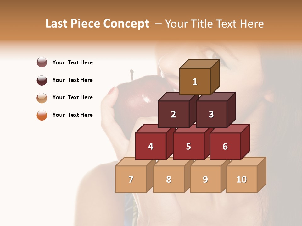 Holding Tanned Caucasian PowerPoint Template