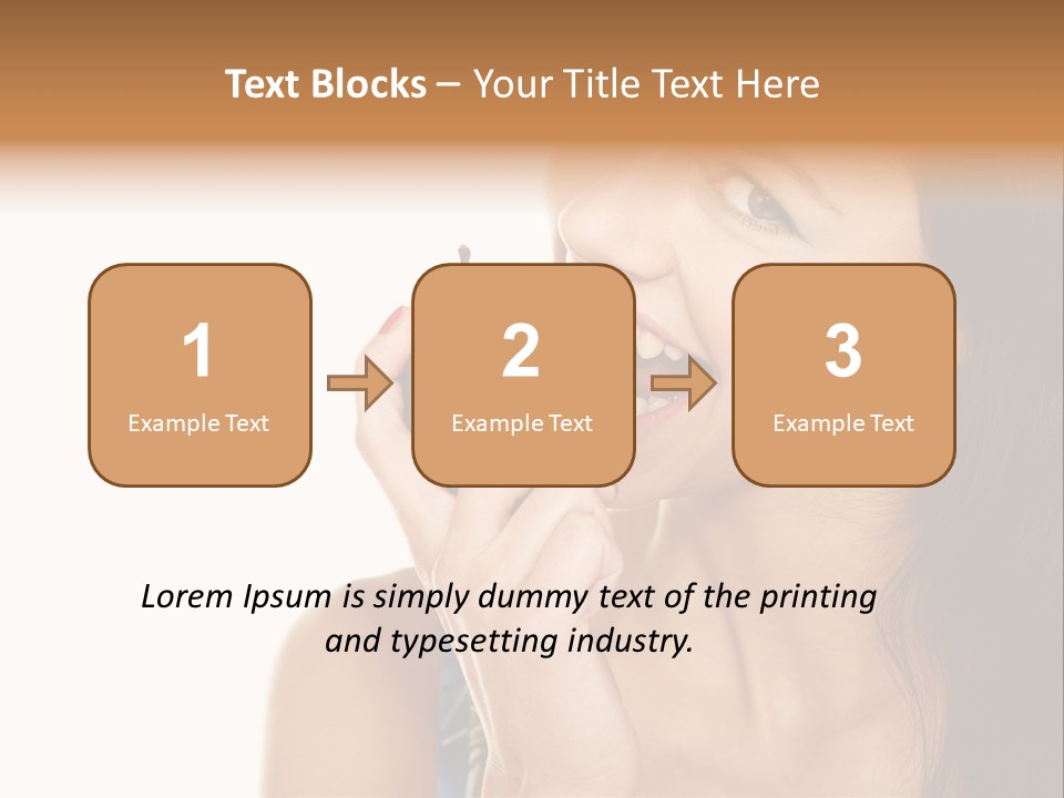 Holding Tanned Caucasian PowerPoint Template