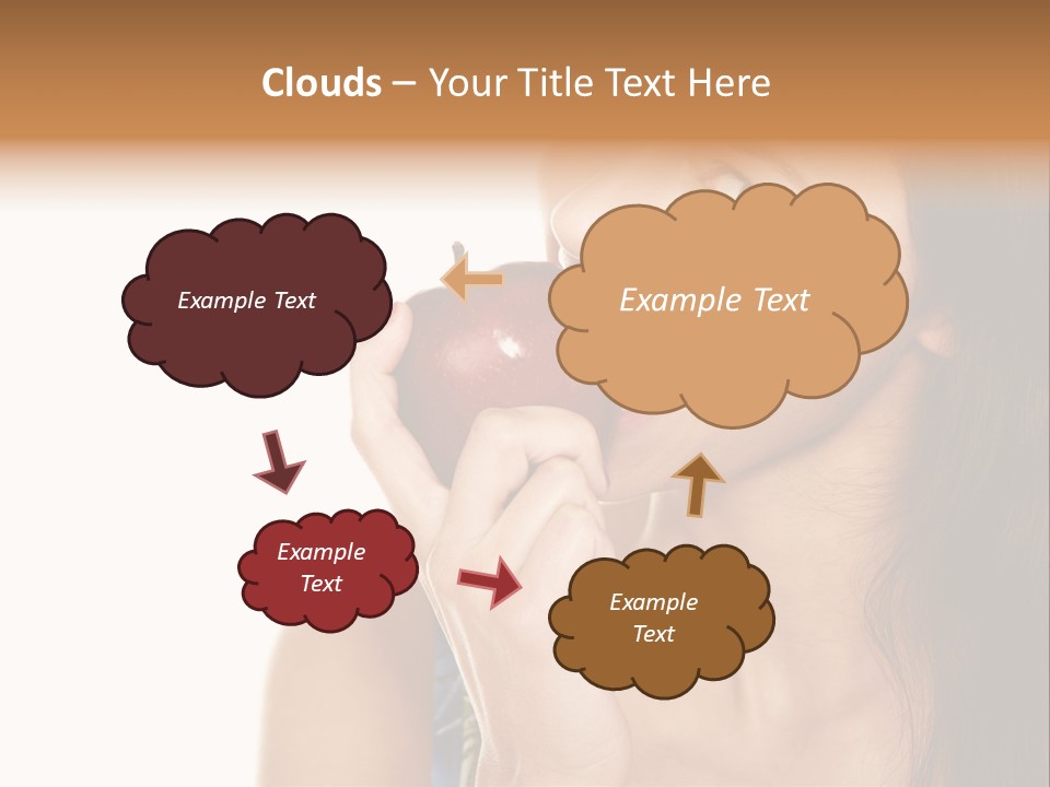 Holding Tanned Caucasian PowerPoint Template