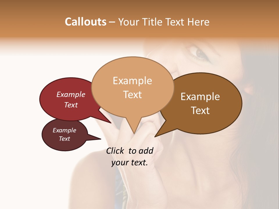 Holding Tanned Caucasian PowerPoint Template