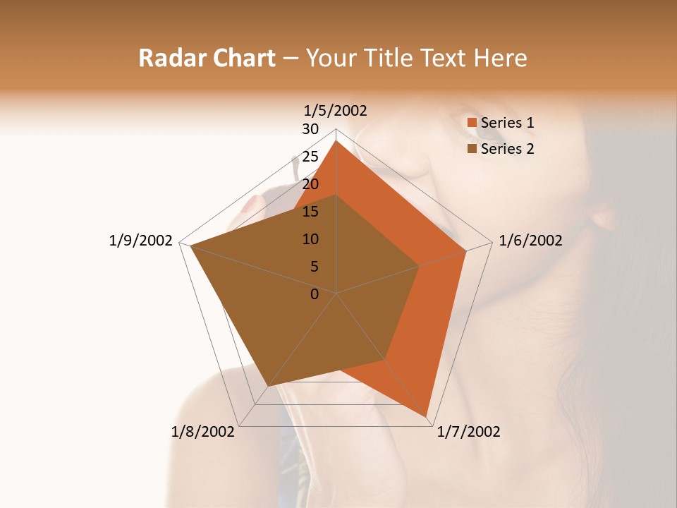 Holding Tanned Caucasian PowerPoint Template