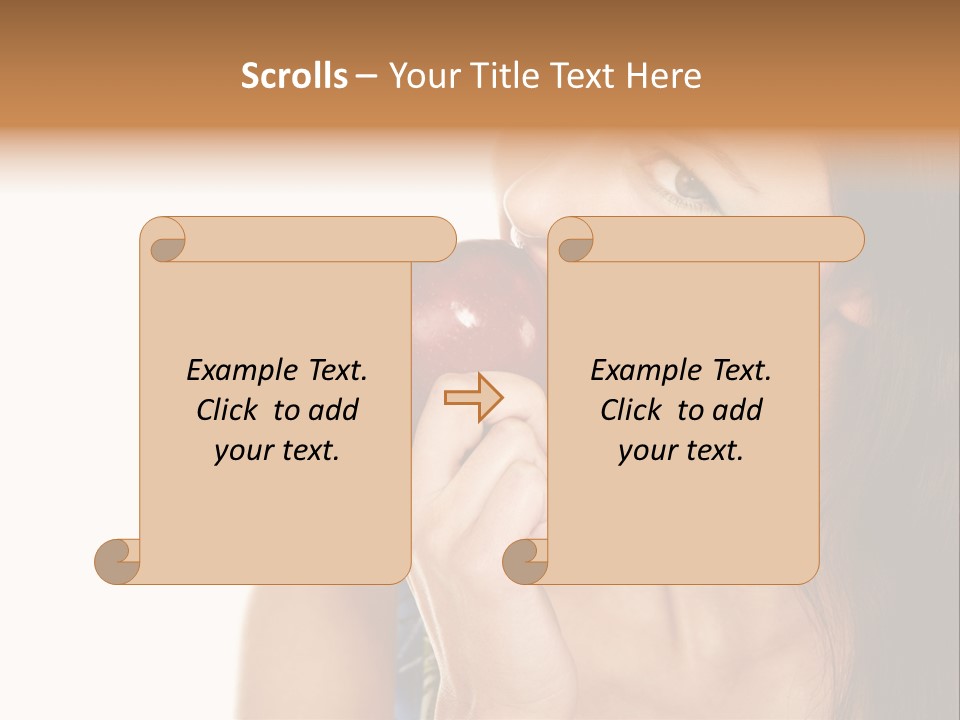 Holding Tanned Caucasian PowerPoint Template