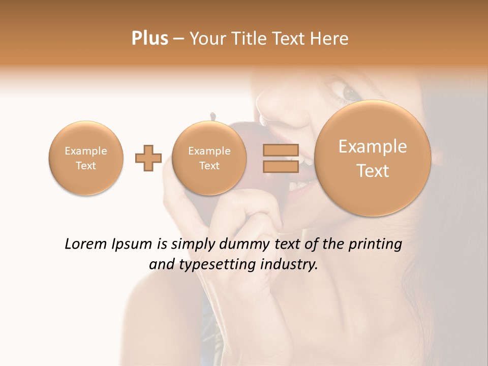 Holding Tanned Caucasian PowerPoint Template
