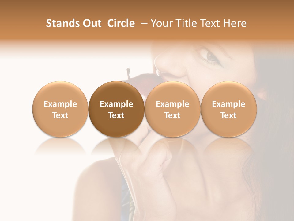 Holding Tanned Caucasian PowerPoint Template
