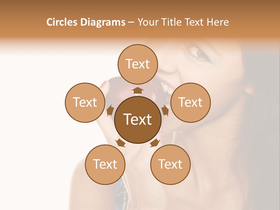 Holding Tanned Caucasian PowerPoint Template