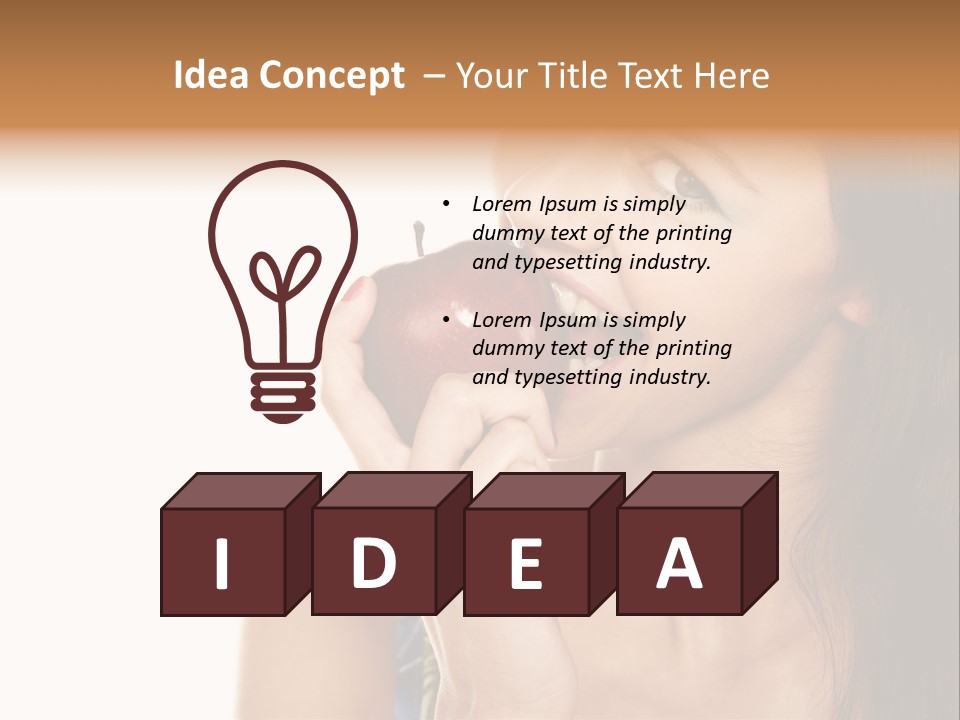 Holding Tanned Caucasian PowerPoint Template