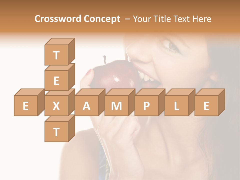 Holding Tanned Caucasian PowerPoint Template