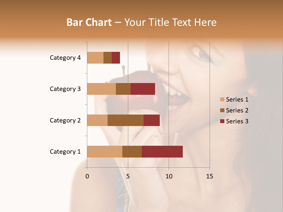 Holding Tanned Caucasian PowerPoint Template