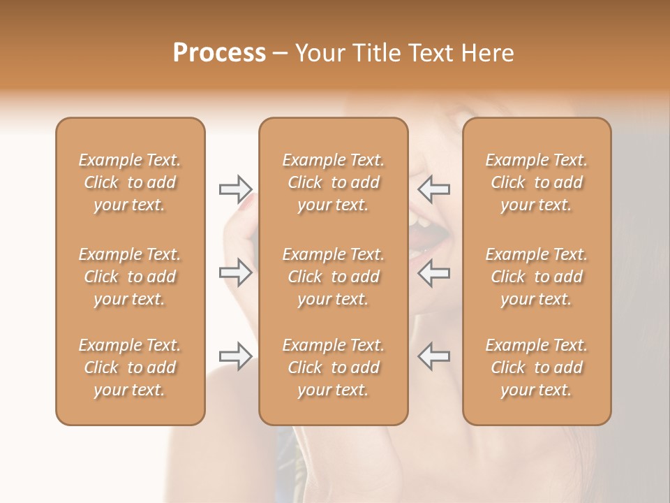 Holding Tanned Caucasian PowerPoint Template