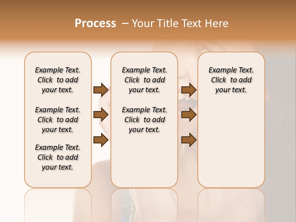 Holding Tanned Caucasian PowerPoint Template
