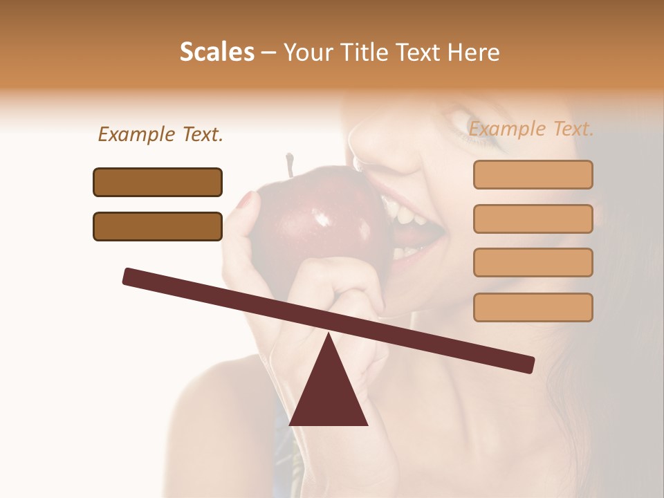Holding Tanned Caucasian PowerPoint Template