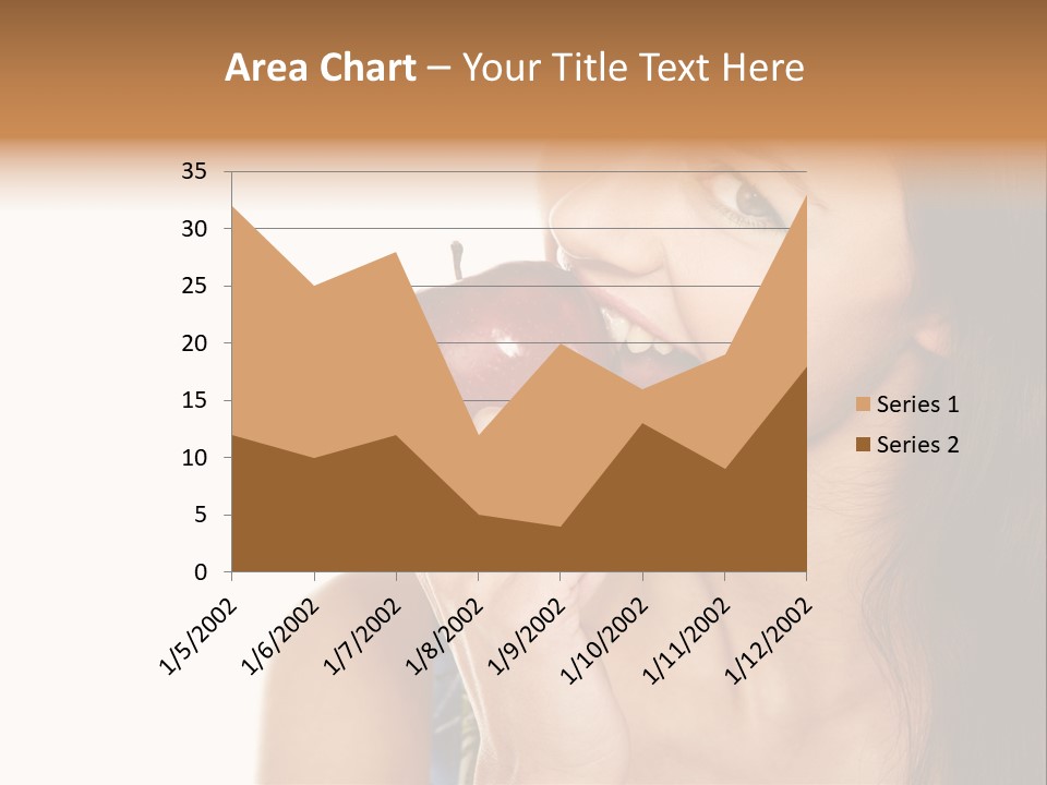 Holding Tanned Caucasian PowerPoint Template