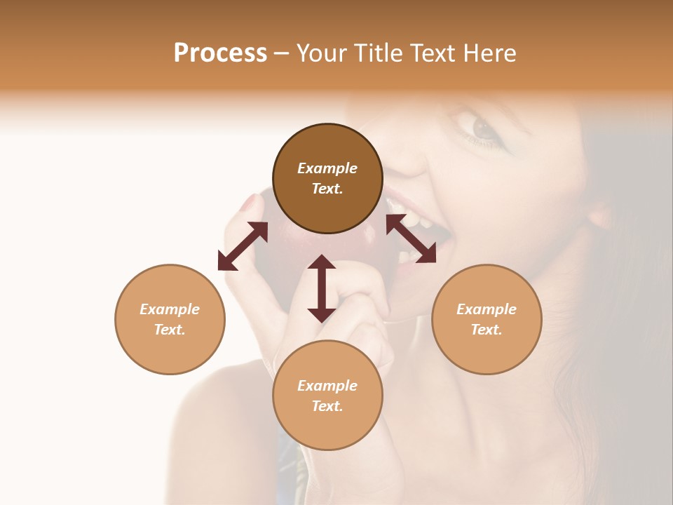 Holding Tanned Caucasian PowerPoint Template