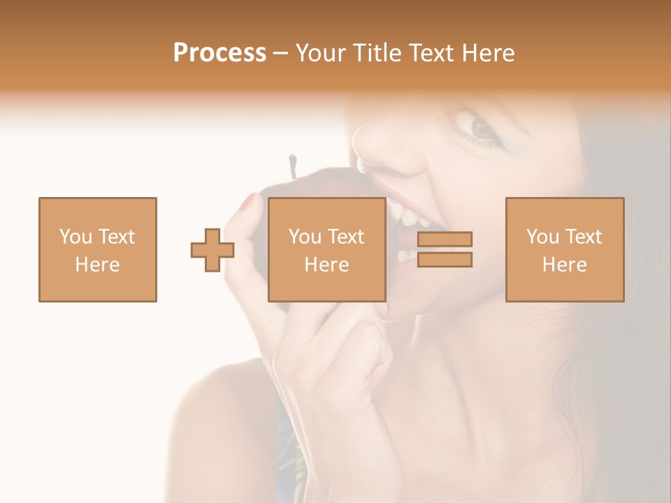 Holding Tanned Caucasian PowerPoint Template