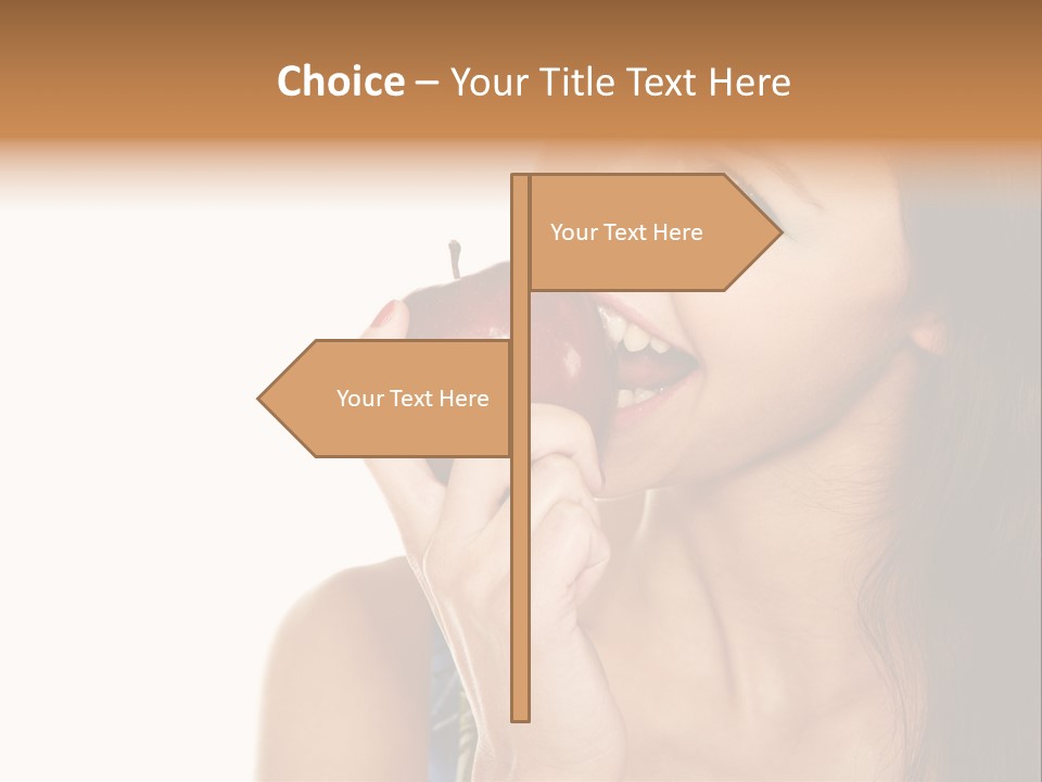 Holding Tanned Caucasian PowerPoint Template