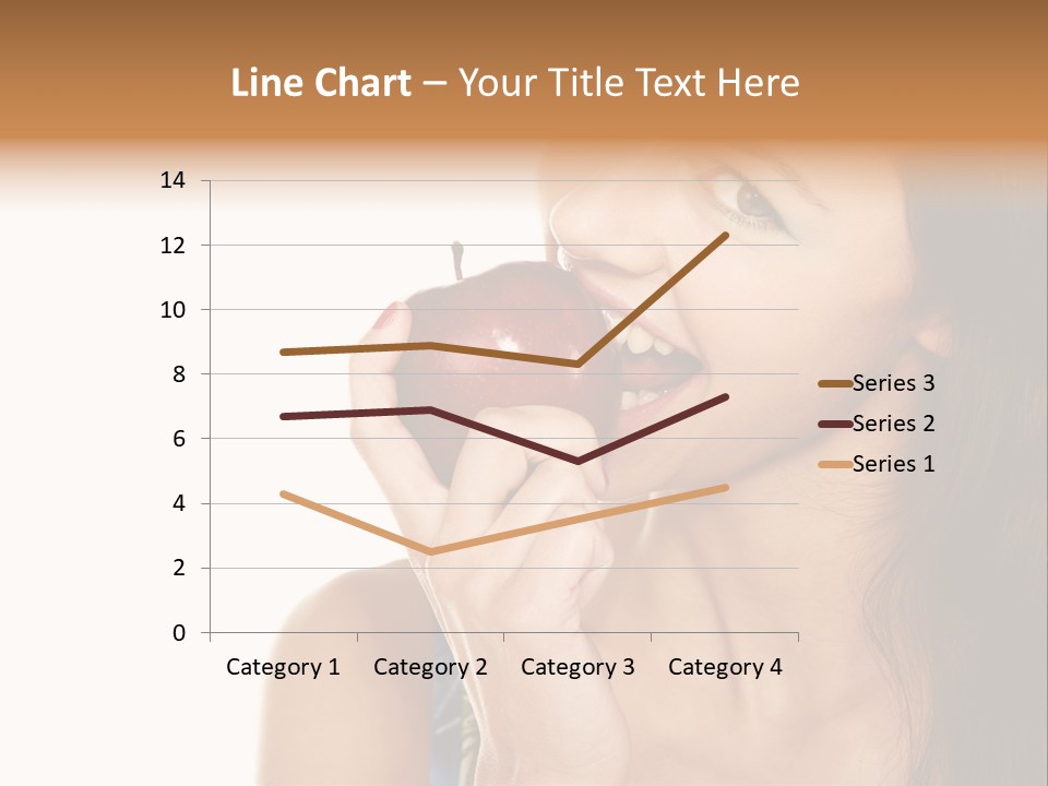 Holding Tanned Caucasian PowerPoint Template
