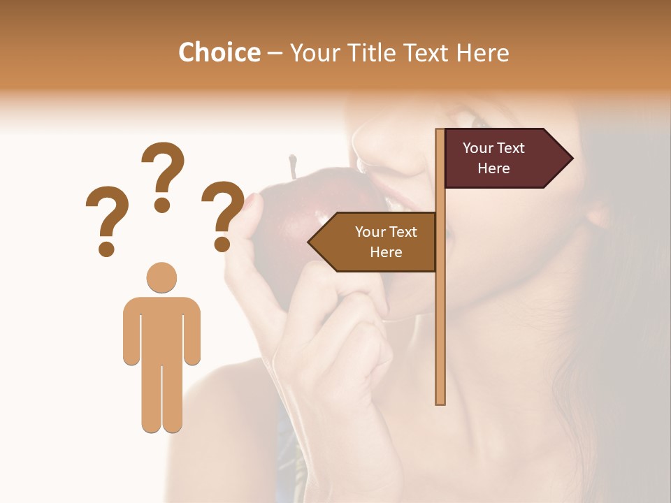 Holding Tanned Caucasian PowerPoint Template